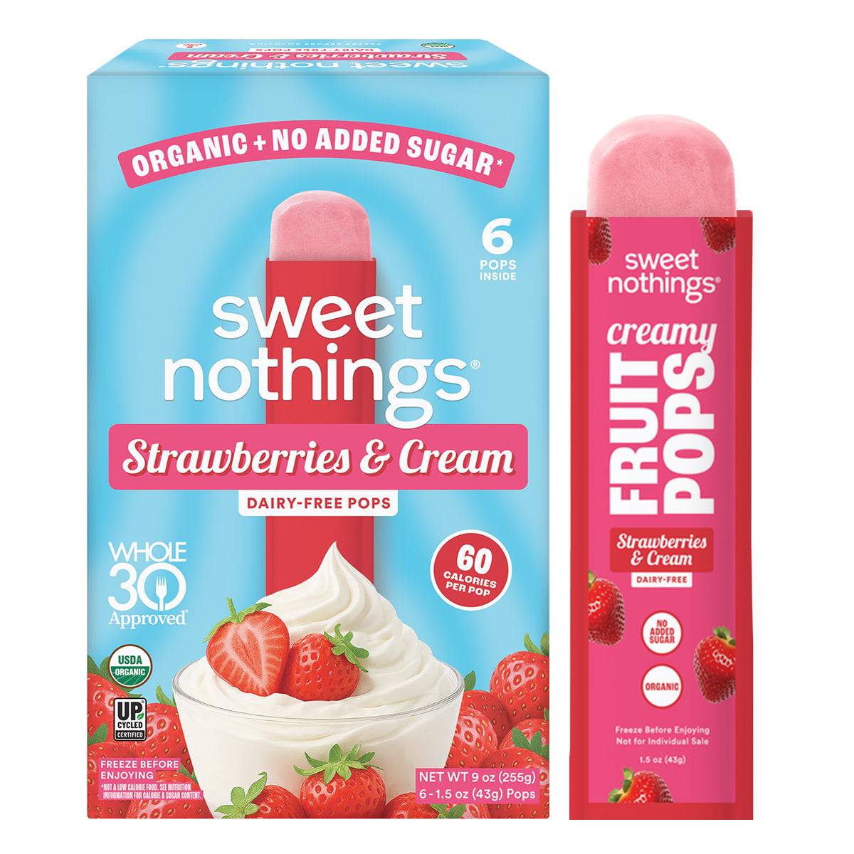 Strawberries & Cream Fruit Pops