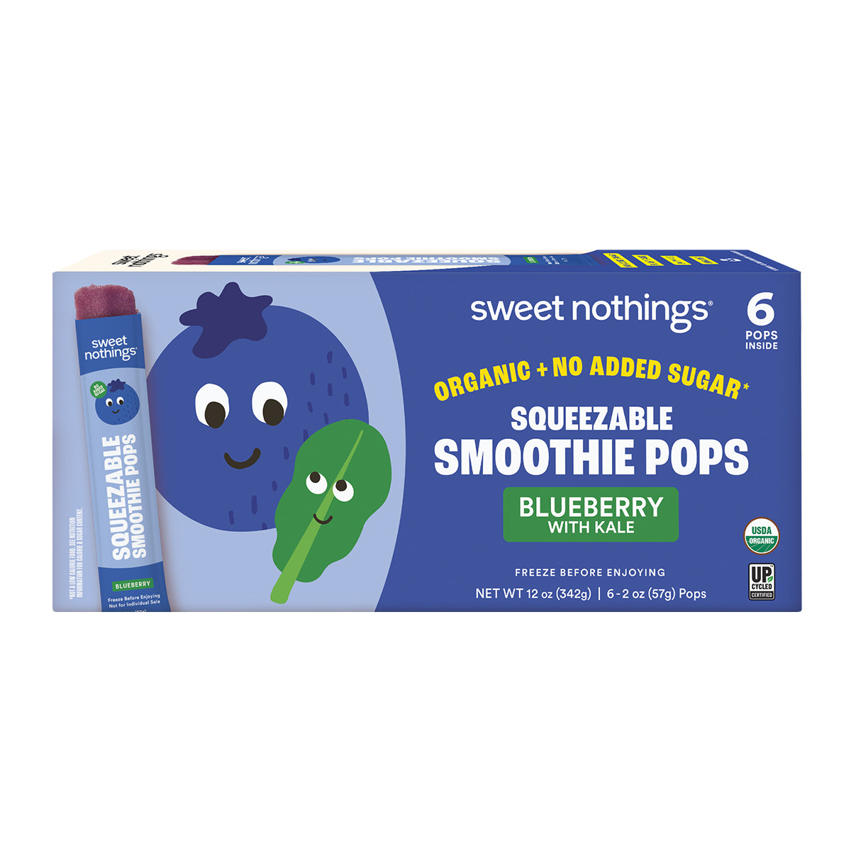 Blueberry Kale Squeezable Smoothie Pops