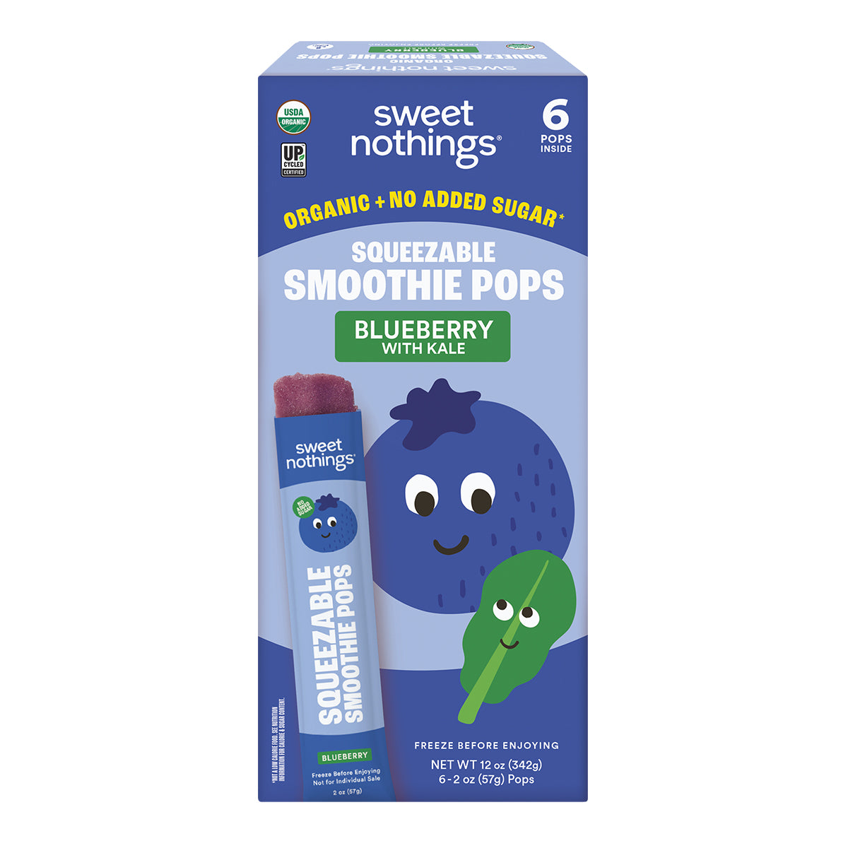 Blueberry Kale Squeezable Smoothie Pops