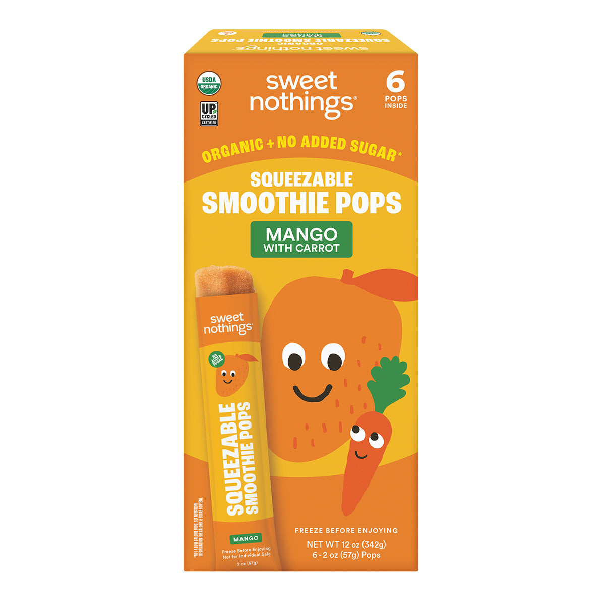 Mango Carrot Squeezable Smoothie Pops