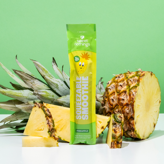 Pineapple Spinach Squeezable Smoothie Pops