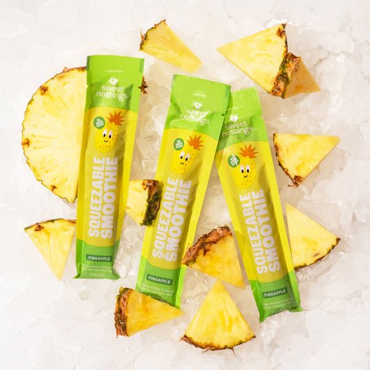 Pineapple Spinach Squeezable Smoothie Pops