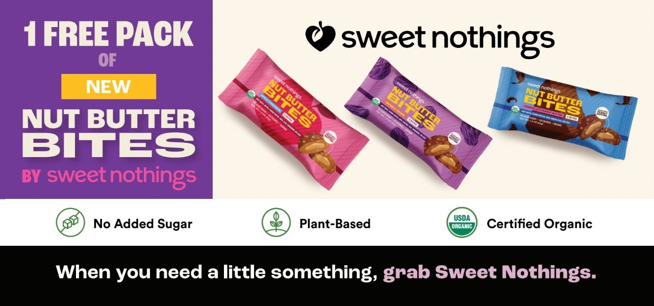 [5 pack bundle] 1 Free Pack Purple Nut Butter Bites Coupon - 5.5 x 2.5 - Sample Shopify