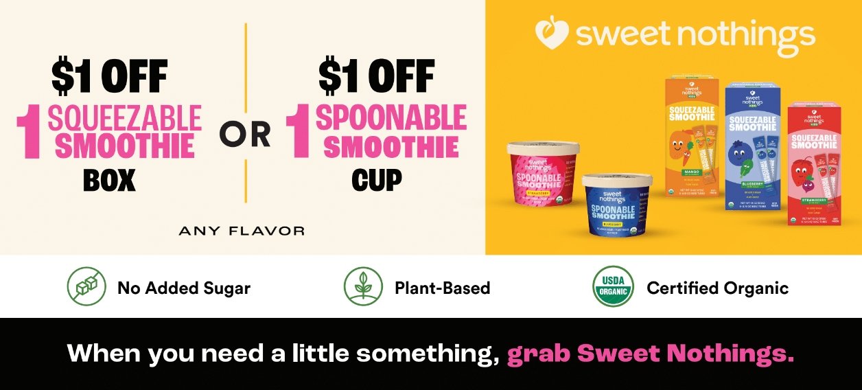 [5 pack bundle] $1 Off Smoothie Yellow Coupon - 5.5 x 2.5 - Sample Shopify